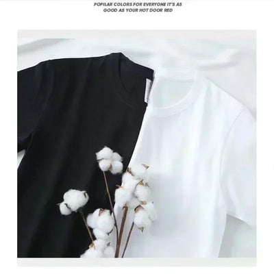 2025 Men's and Women's Fitness Short-sleeved T-shirts, Loose Cotton Round-neck T-shirts, Trendy and Fashionable