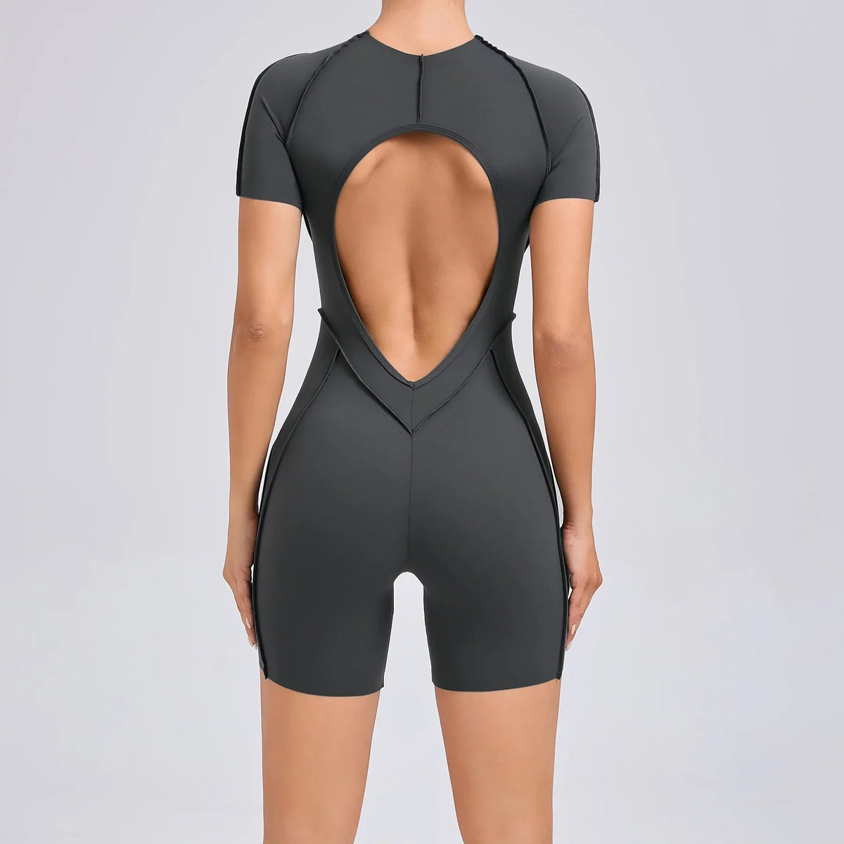 Short Jumpsuit Gym Clothes For Women Sportswear Fitness Overalls Backless Scrunch Booty Yoga Suit Sports Set Outfit