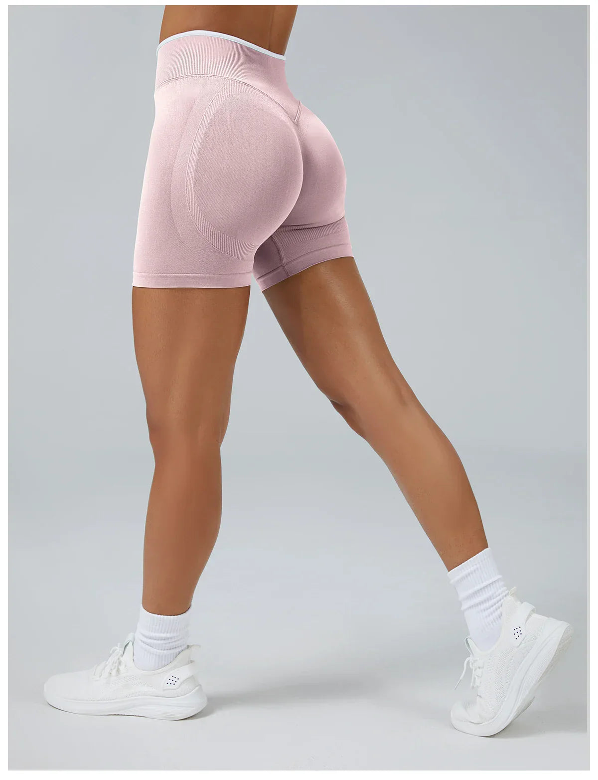 Women Sports Shorts Low Ribbed Waistband Yoga Shorts Seamless Workout Gym Clothes Woman High Stretch Running Shorts Women