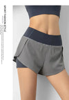 Sport Shorts Women Sportswear Double-deck Running Shorts Yoga Bottoms Summer Gym Fitness Training Jogging Short Pants