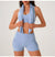 Women Gym Sports Shorts With Skirts Wrap Cover Chinlon Yoga Running Fitness Modern Dance Ballet Two Side Pockets Skorts