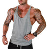 Gym Tank Top Men Bodybuilding Clothing Blank shirt Fitness Singlets Sleeveless Tanktops Cotton Muscle Stringer Vest Man