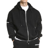 Men's Gym Muscle Fitness Oversized Hoodies Sports Casual Jacket Running Training Clothing Loose Zipper Hooded Coat Sweatshirt