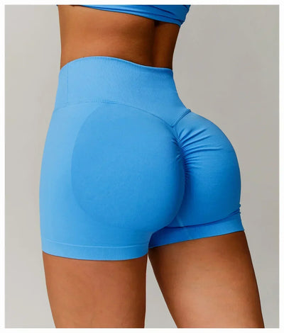 Women's fitness shorts  high-waisted buttock-lifting  tight  quick-drying  sporty yoga three-quarter shorts