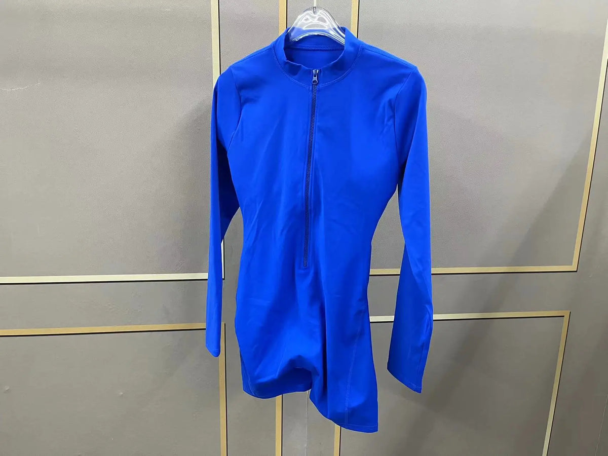 Women Gym Suits Women V Back Scrunch Whole Suit Push Up Sports Suit Women Fitness Suit with Zipper Training Clothes One-Piece