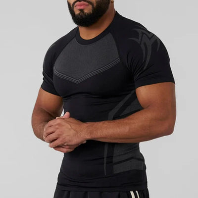 Men's T-shirt men Short Sleeve t-shirts Fitness Tops Running T shirt Workout Training Tees Man Gym bodybuilding Clothing