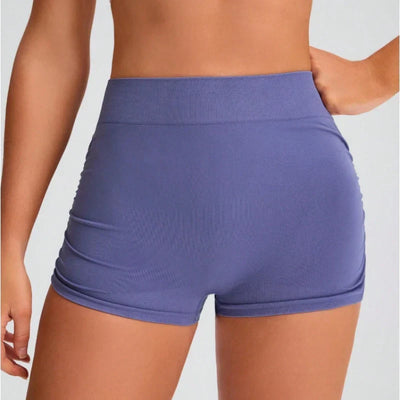 Women Yoga Shorts Fitness Workout Shorts Elastic Waist Summer Biker Shorts Athletic Shorts Gym Running Short Pants Sportswear