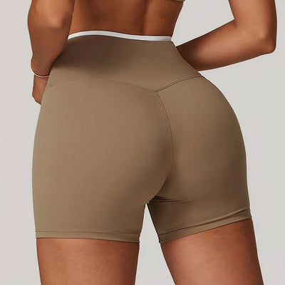 Yoga Shorts Women Fitness Shorts V-shaped Waist Running Cycling Shorts Breathable Sports Leggings High Waist Workout Gym Shorts
