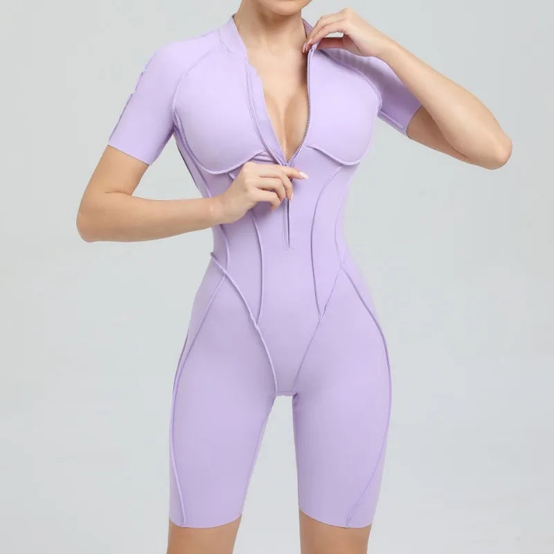 Women‘s Sports Jumpsuits Sets Fitness Combination impact bodysuit Shorts Outdoors Gym Workout Sexy Sports Jumpsuit kit Clothes