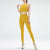 Women's sports fitness suit yoga running shock bra underwear slim leg lift hip tight base nine minutes trousers