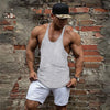 Gym Tank Top Men Bodybuilding Clothing Blank shirt Fitness Singlets Sleeveless Tanktops Cotton Muscle Stringer Vest Man