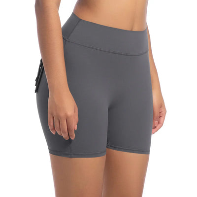 Womens Workout Shorts with Pockets Scrunch Butt Gym Biker Shorts High Waisted Booty Cargo Pants Yoga Running Leggings Activewear