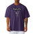 Men's Running T-Shirts Oversized Fitness Half Sleeve T Shirt Summer Gym Muscle Up Mesh Quick Dry Breathable Loose Sport Clothing