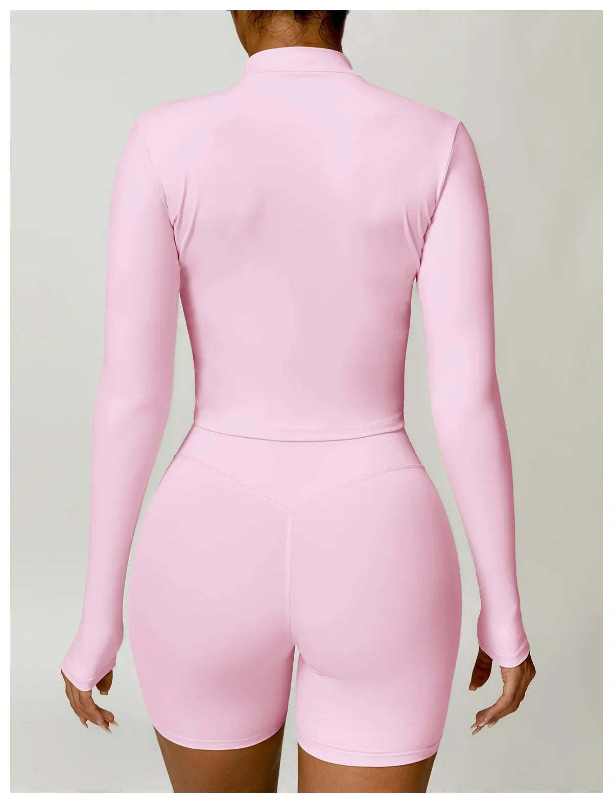 Women's Outdoor Running Fitness Jacket T-shirt Stand Collar Long Sleeve Zipper Yoga Shirts Solid Gym Push Up Workout Tops New