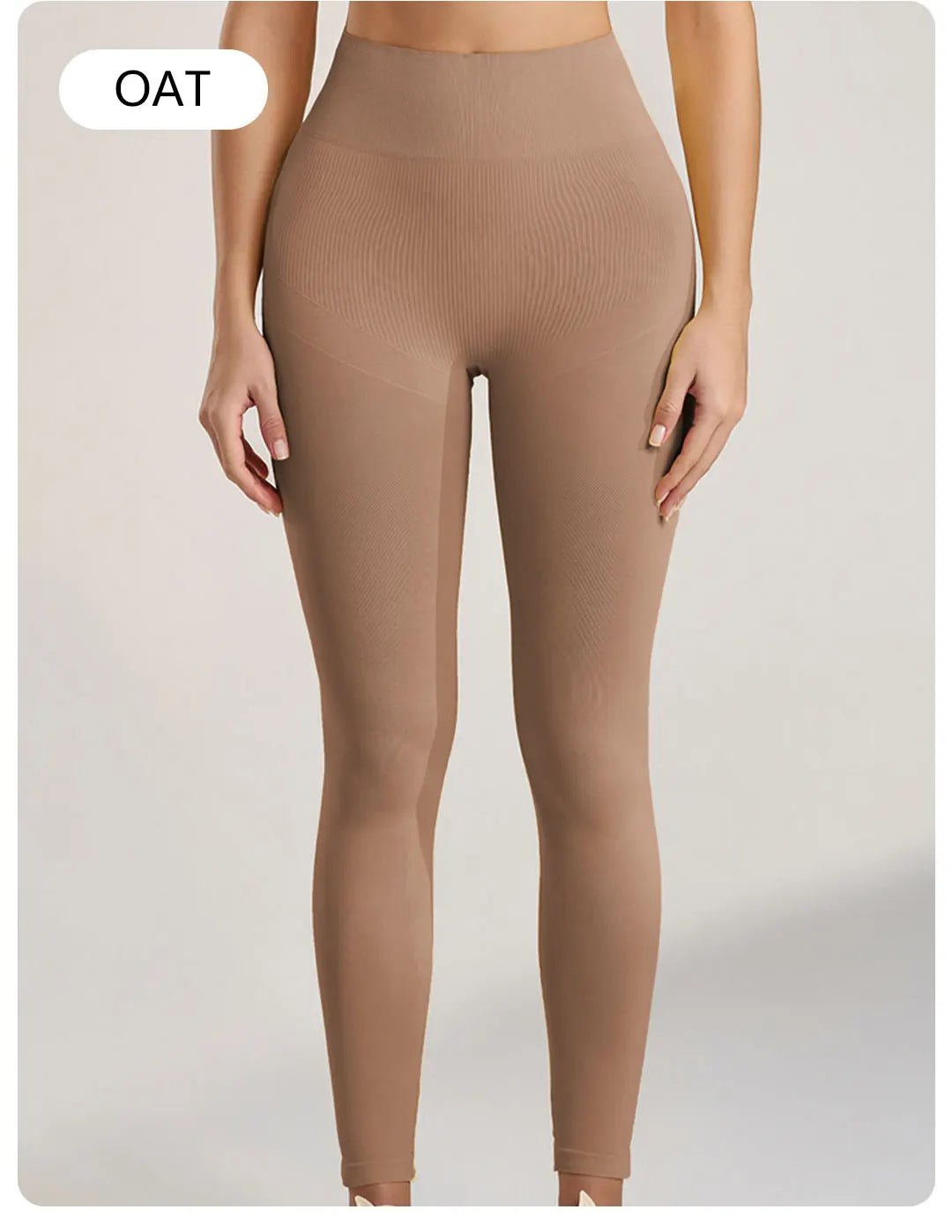 Women's Sports Fitness Leggings Seamless High Waist Stretch Solid Color Yoga Leggings Training Running Gym Quick Dry Breathable