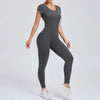 Women's Yoga Jumpsuit Fitness Sport Set Overalls Gym Clothing Wear Pilates Workout Clothes Women Short Sleeves Outfit Activewear