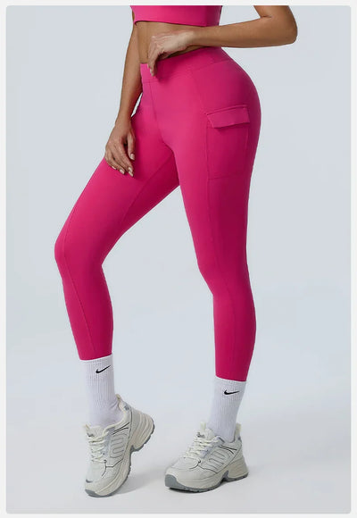 Sports Leggings For Women High Waist impact Leggings Workout Fitness Tights Athletic Wear Yoga Pants With Pocket Gym Clothing