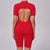 Women‘s Sports Jumpsuits Sets Fitness Combination impact bodysuit Shorts Outdoors Gym Workout Sexy Sports Jumpsuit kit Clothes