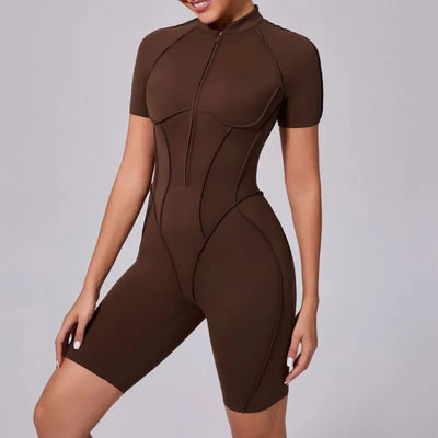 Women‘s Sports Jumpsuits Sets Fitness Combination impact bodysuit Shorts Outdoors Gym Workout Sexy Sports Jumpsuit kit Clothes
