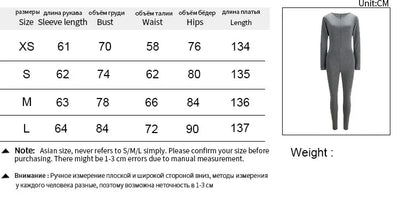Sexy Sports Jumpsuits Women Autumn New Solid Long Sleeve Bodycon Fashion Rompers Streetwear Casual Skinny Fitness Overall Female