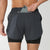 2025New Men Running Shorts Gym Sports Shorts 2 In 1 Quick Dry Workout Training Gym Fitness Jogging Short Pants Summer Men Shorts