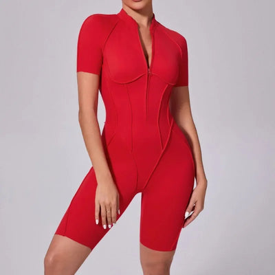 Women‘s Sports Jumpsuits Sets Fitness Combination impact bodysuit Shorts Outdoors Gym Workout Sexy Sports Jumpsuit kit Clothes