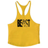 Gym Tank Top Men Bodybuilding Clothing Blank shirt Fitness Singlets Sleeveless Tanktops Cotton Muscle Stringer Vest Man