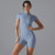 Yoga Set Women's Jumpsuits One-Piece Suit Zipper Short Sleeve Gym Push Up Workout Clothes Fitness Bodysuit Sportswear Tracksuit