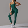 Women's Fitness seamless jumpsuit Solid Color Sports Jumpsuit Fitness Yoga Suit Jumpsuit Set Summer Ribbed Shapewear