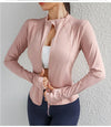 Women Yoga jacket Gym Wear zipper long sleeve fitness woman Jackets Coat