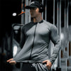 Men's Compression Jacket cardigan zipper Shirts Light Weight Slim Fit Long Sleeve Workout T-Shirts gym elasticity coat men tops