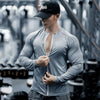 Men's Compression Jacket cardigan zipper Shirts Light Weight Slim Fit Long Sleeve Workout T-Shirts gym elasticity coat men tops