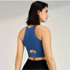 Women's sexy halter top gym high intensity workout yoga clothing gathered shockproof sports underwear yoga undershirt