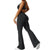 Women Gym Set Training Yoga Suit Sportswear Sports Jumpsuit Fitness Rompers Stretch Female High Waist  Seamless Flare Pants