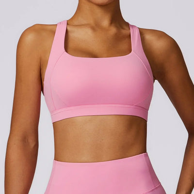 Women Cross Strap Sports Bra Top Women Push Up Sport Bra Yoga Gym Crop Top Brassiere Fitness Top Sport Bra Breathable Bras