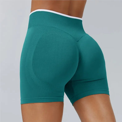 Women Sports Shorts Low Ribbed Waistband Yoga Shorts Seamless Workout Gym Clothes Woman High Stretch Running Shorts Women