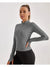 Women Zip Fitness Clothes Long Sleeve Solid Color Sports Jacket Gym Clothes Woman Yoga Shirt Quick Dry Top Sunscreen Sportswear