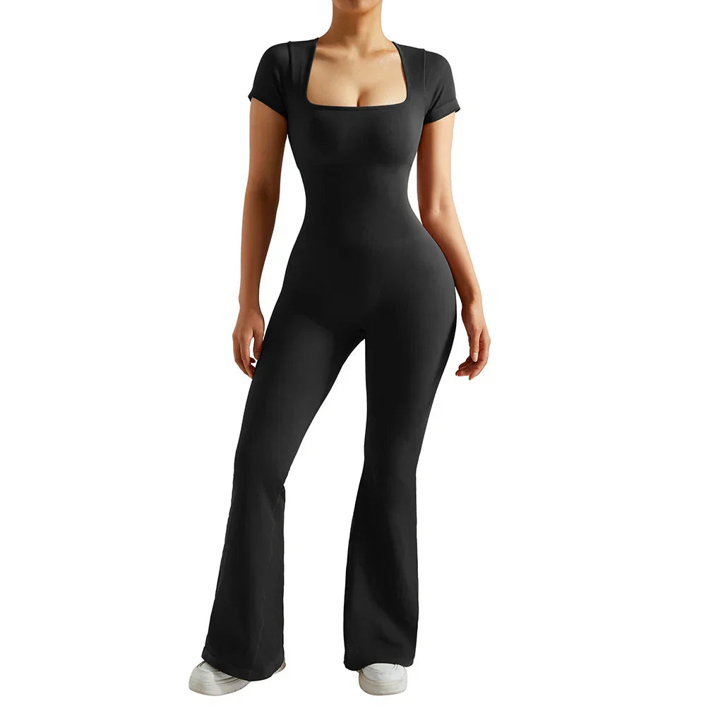 Gym Fitness Overalls Woman Sportswear Push Up Sporty  2024 Sport Sets Women Outfit Yoga Clothes Black Rompers Jumpsuits Women
