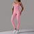 Women's Fitness seamless jumpsuit Solid Color Sports Jumpsuit Fitness Yoga Suit Jumpsuit Set Summer Ribbed Shapewear