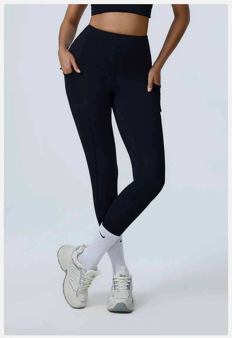 Sports Leggings For Women High Waist impact Leggings Workout Fitness Tights Athletic Wear Yoga Pants With Pocket Gym Clothing