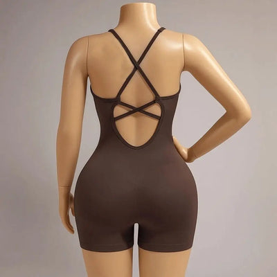 Fitness Leggings Women Yoga Bodysuit Shorts Lift Butt Slim Fit Women Jumpsuit Sportswear High Waist Breathable Sports Underwear
