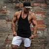 Gym Tank Top Men Bodybuilding Clothing Blank shirt Fitness Singlets Sleeveless Tanktops Cotton Muscle Stringer Vest Man