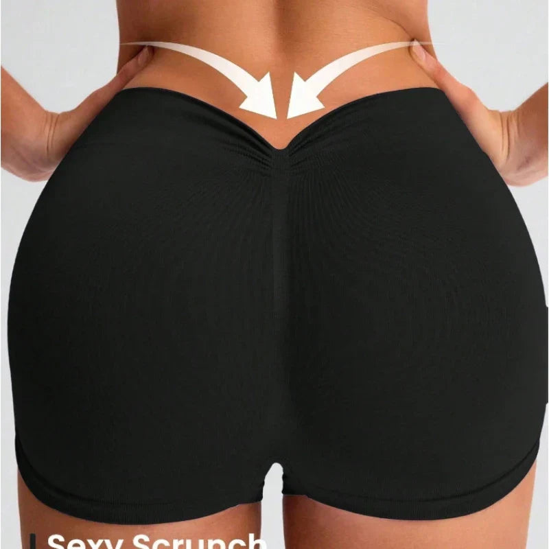 Women Yoga Shorts Fitness Workout Shorts Elastic Waist Summer Biker Shorts Athletic Shorts Gym Running Short Pants Sportswear