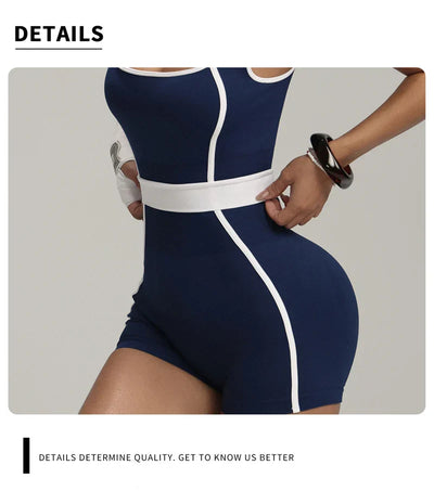 Summer Fashion Yoga Jumpsuit For Women One-piece Bodysuit Fitness Set Quick-Dry Gym Clothing Running Outfits Sportswear Female