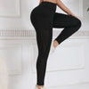 Women's Yoga Leggings with Work-Style Pockets Black Tight-Fit Sports Base Layer Fitness Pants for Gym Workout and Daily We