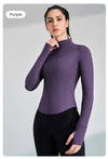 Women's Sports Fitness Long Sleeve Jacket New Yoga Clothing Tops Gym Tight Training Clothing Quick Dry Running Jacket