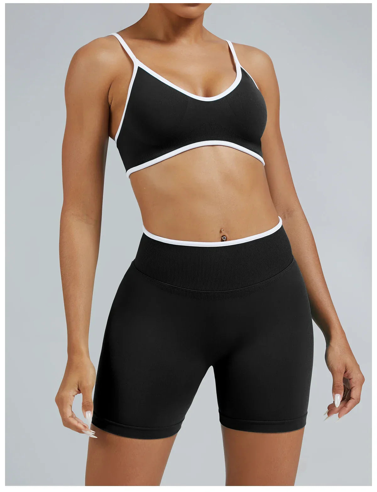 Women Sports Shorts Low Ribbed Waistband Yoga Shorts Seamless Workout Gym Clothes Woman High Stretch Running Shorts Women