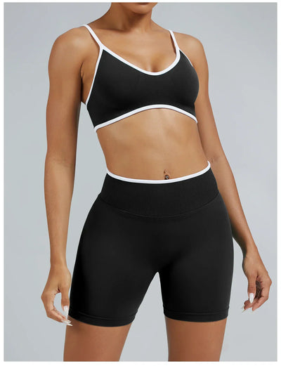 Women Sports Shorts Low Ribbed Waistband Yoga Shorts Seamless Workout Gym Clothes Woman High Stretch Running Shorts Women
