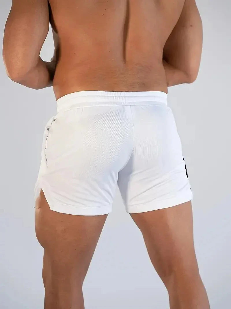 Gym Shorts Men Running Shorts Sport Homme Breathable Soft Tennis Workout Sportswear Mesh Short Pants Male Yoga Basketball
