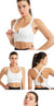 Women Sports Bras Tights Crop Top Yoga Vest Front Zipper Plus Size Adjustable Strap Shockproof Gym Fitness Athletic Brassiere
